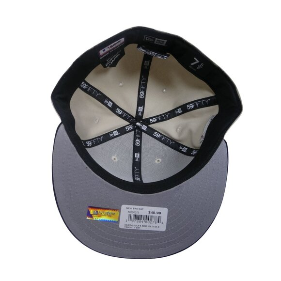 New Era 59Fifty Detroit Tigers Official‎ On-Field Baseball Cap Beige Size 7 5/8 - Picture 6 of 11